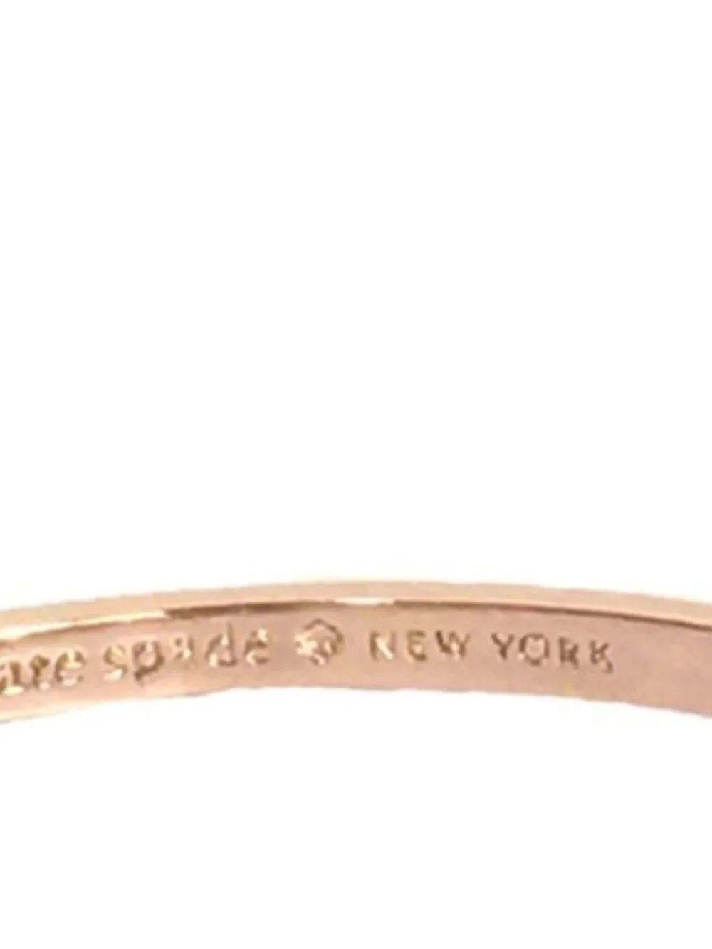 NWT~KATE SPADE~Rose Gold Skinny Mini Pave Bow Bangle Bracelet